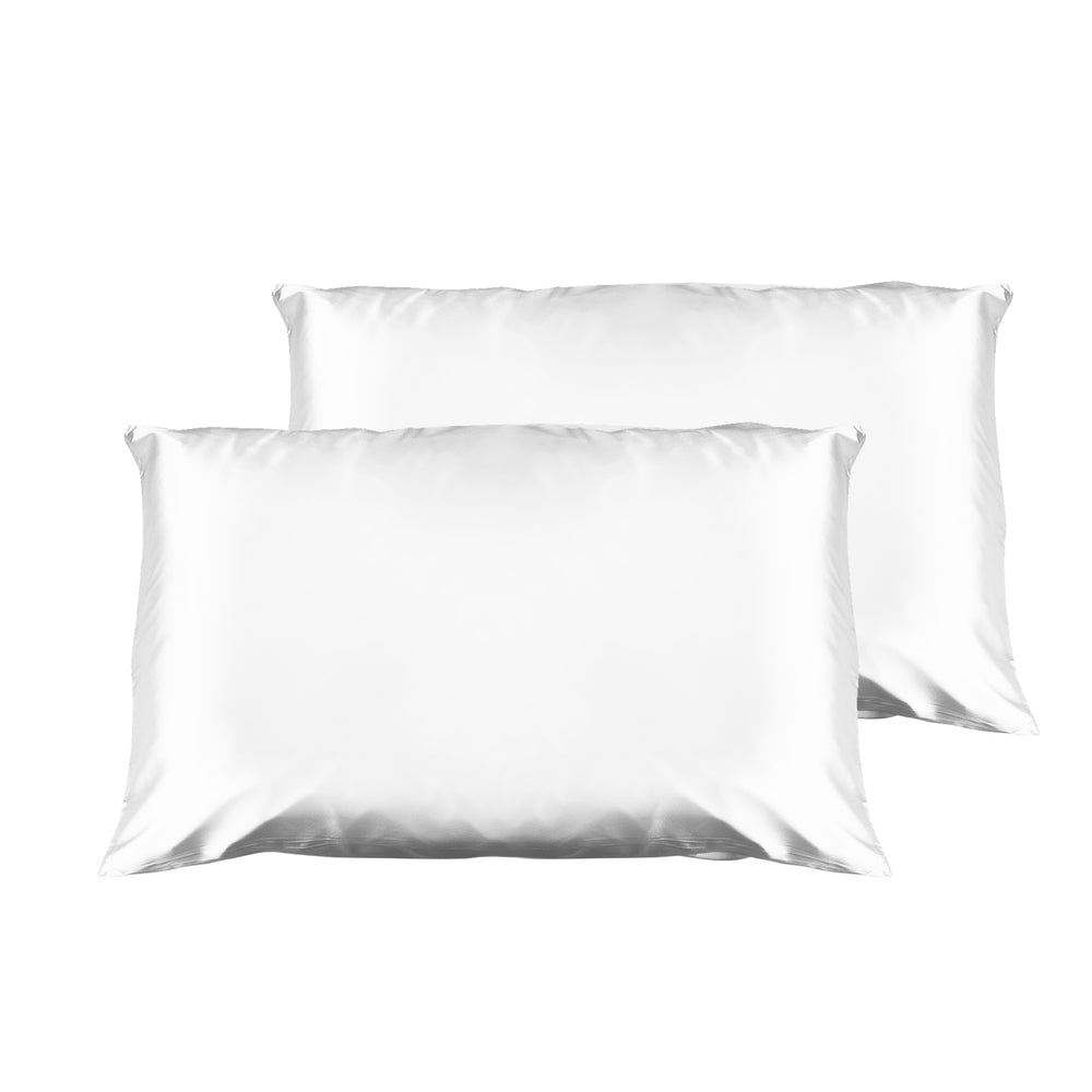 Casa Decor Luxury Satin Pillowcase Twin Pack Size With Gift Box Luxury Bedding Standard White