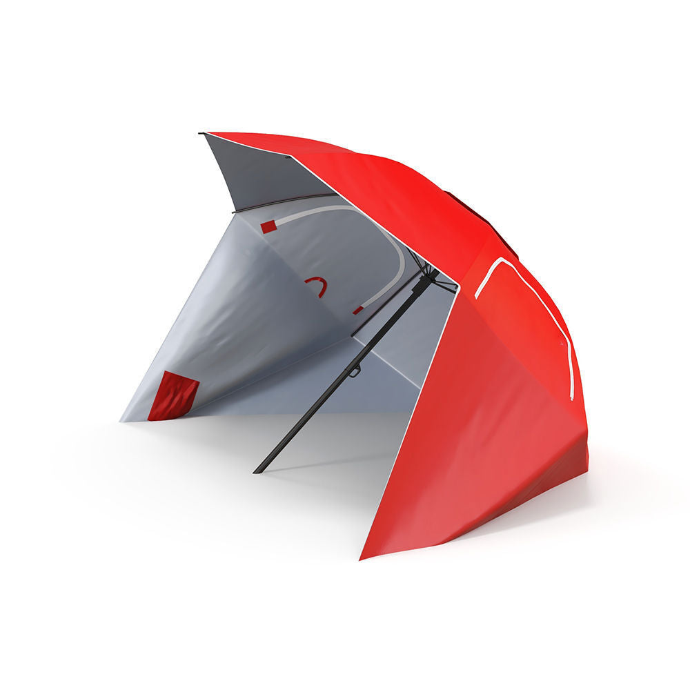 Havana Outdoors Beach Umbrella Tent 2.4M Outdoor Garden Beach Portable Shade 2.4m Red