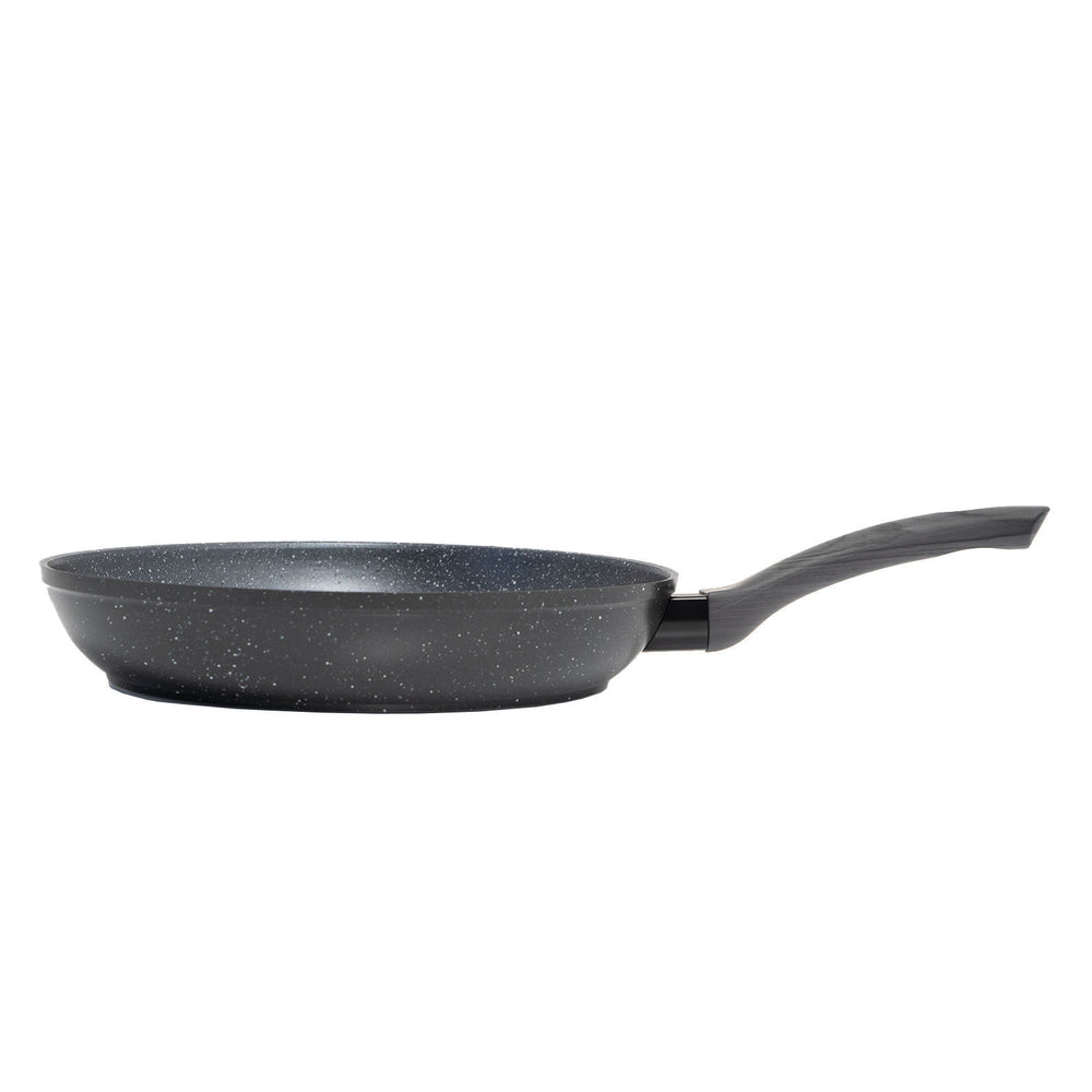 Stone Chef Forged Frying Pan Cookware Kitchen Fry Pan Grey Handle 20cm Black