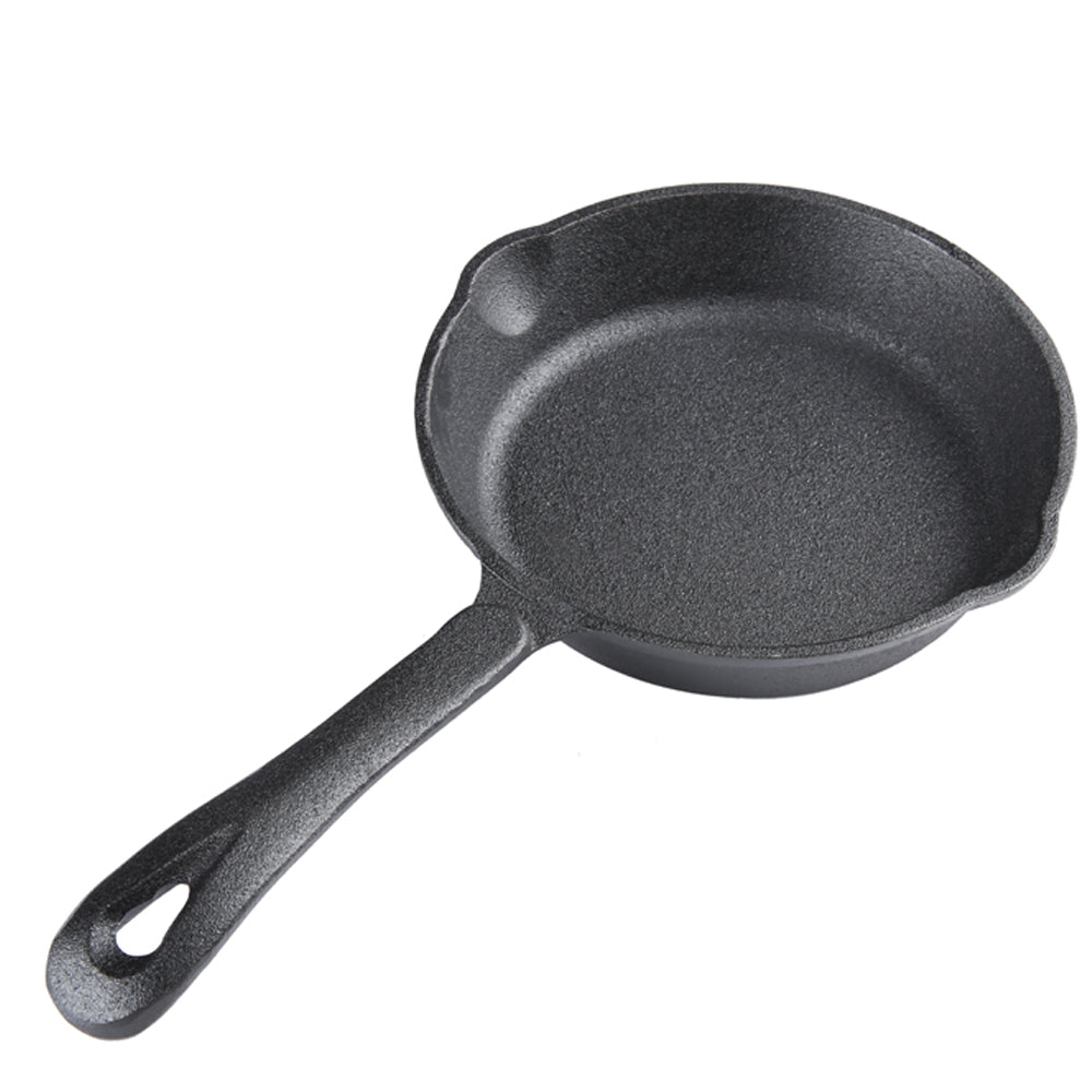 Gourmet Kitchen 17cm Cast Iron Pan with Vegetable Oil Coating Cast Iron Skillet