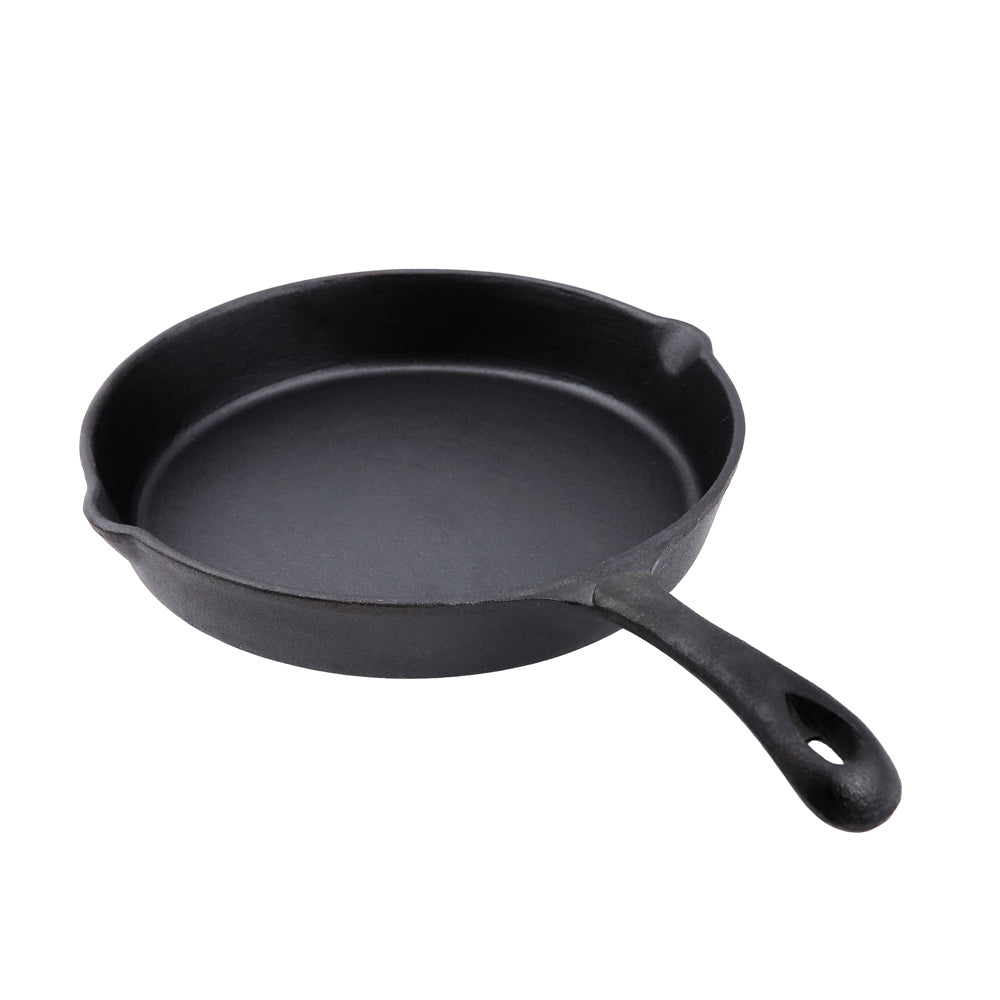 Gourmet Kitchen 26cm Cast Iron Pan with Vegetable Oil Coating Cast Iron Skillet