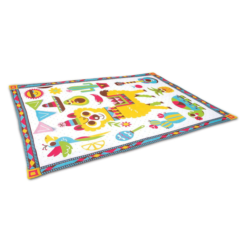 Yookidoo Fiesta Kids Baby Activity Play Mat to Bag with Musical Rattle