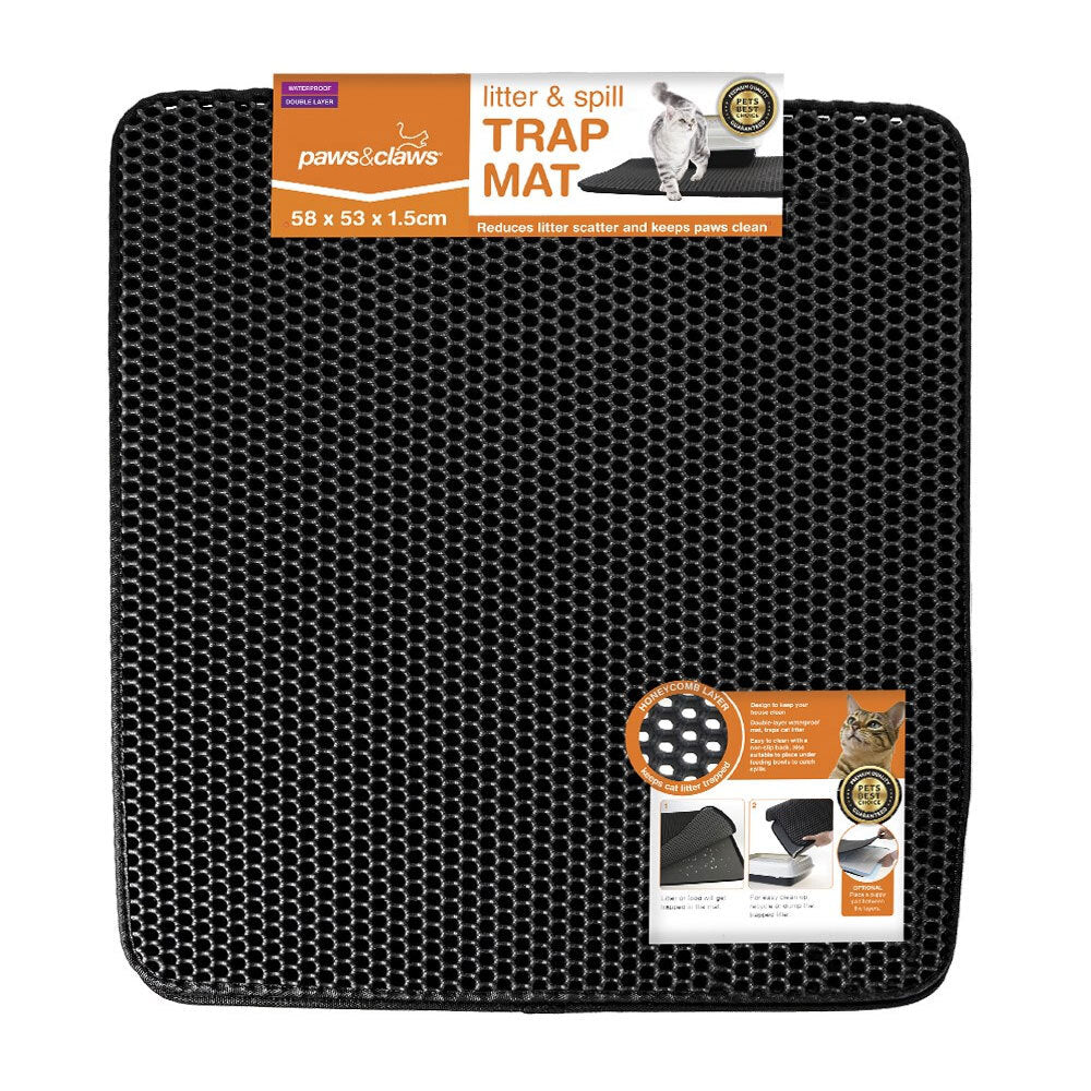 Paws &amp; Claws Dual Layer Cat Litter Trap Mat