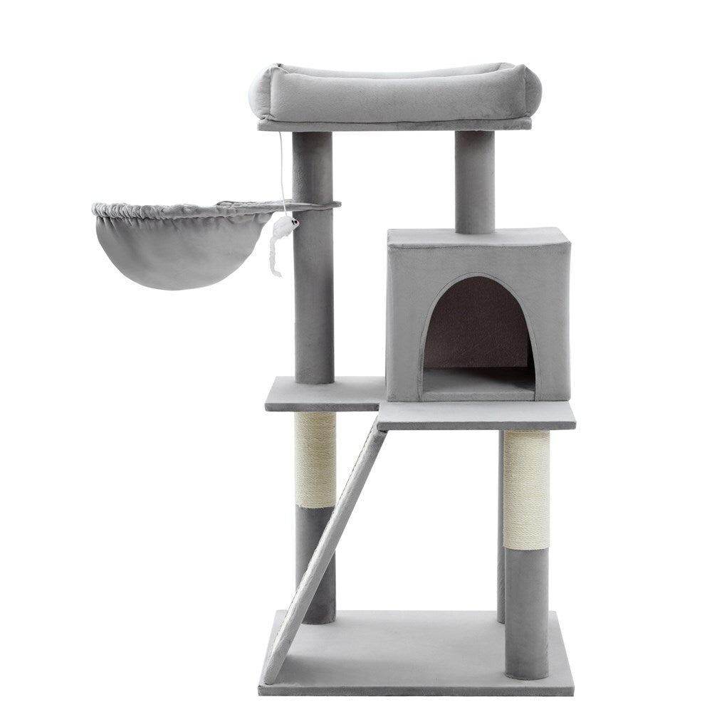 Paws &amp; Claws Catsby Clifton Condo Cat Tree 50X50X98cm Silver Grey