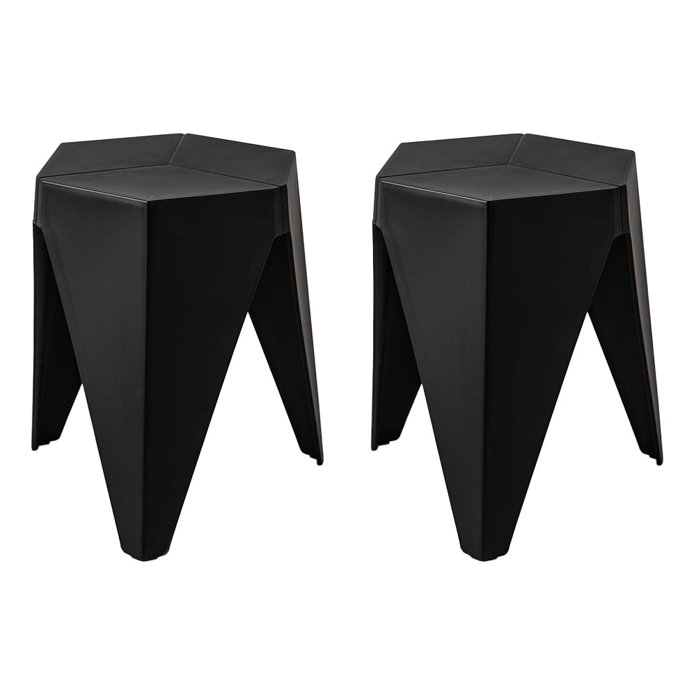 ArtissIn 2x Puzzle Stacking Stools Black