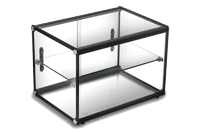 Exquisite CD65 Two Tiers Flat Glass Ambient Cake Display 65 Litre