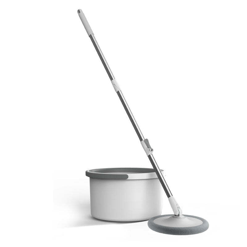 Clean Water Spin Mop and Bucket with 2 x Microfibre 360 Degree Swivel Mop Head - Classic