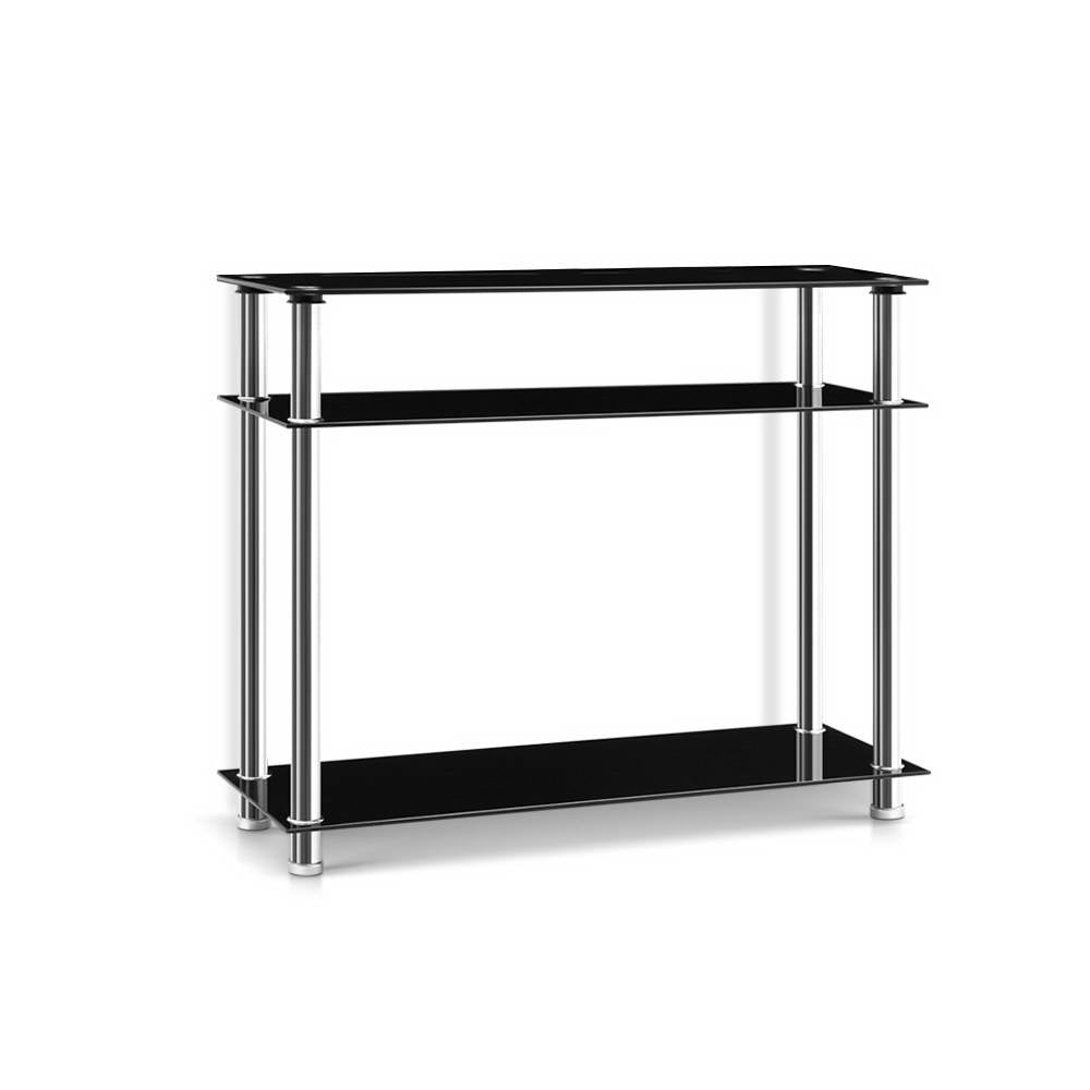 Artiss Hall Console Table with Black Glass