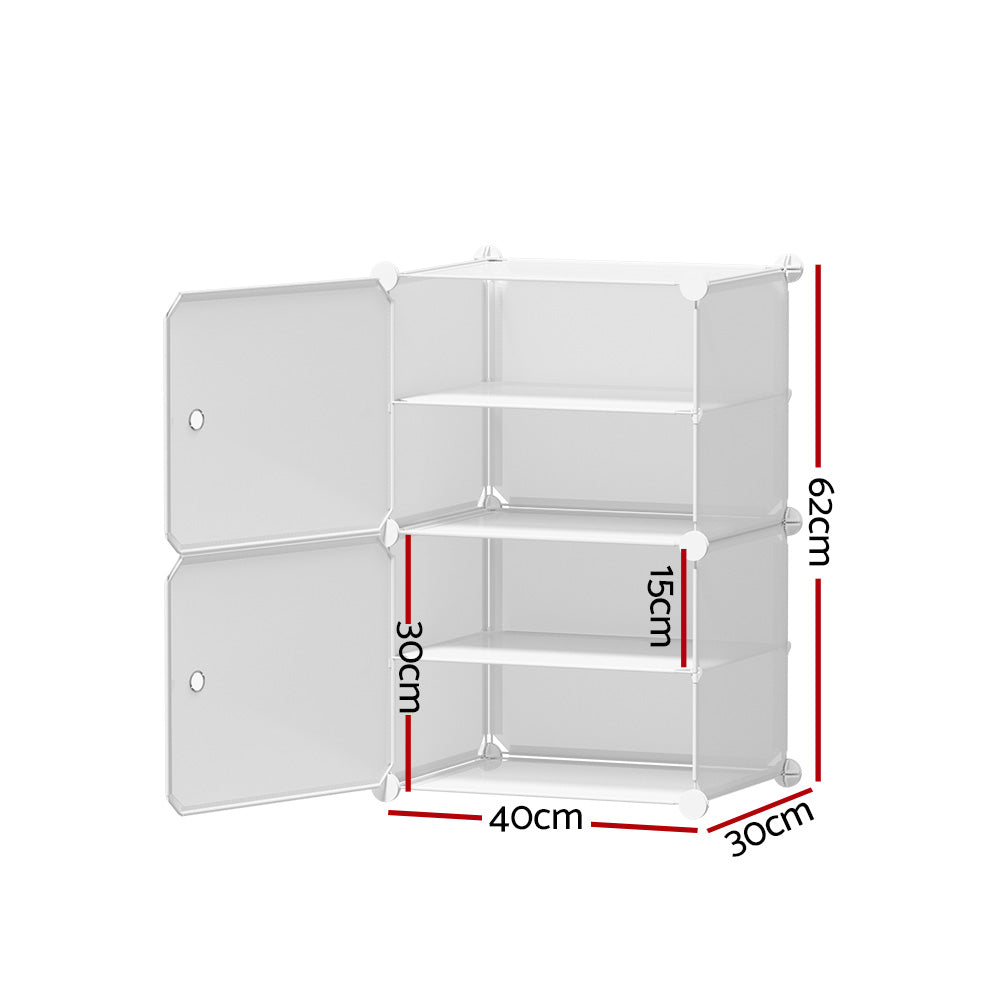 Artiss DIY Shoe Cabinet Storage Cube Small White