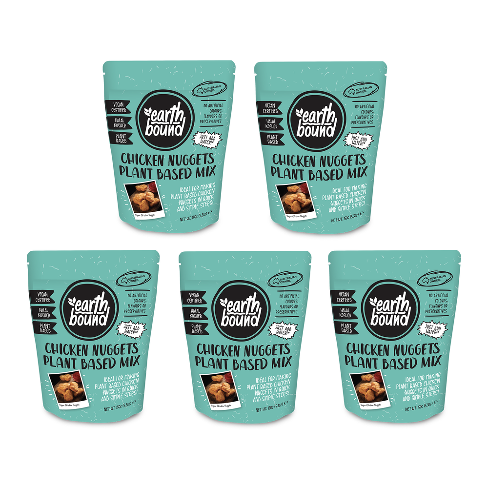 Earth Bound Plant Based Chicken Nugget Mix 5-Pack (5x150g)