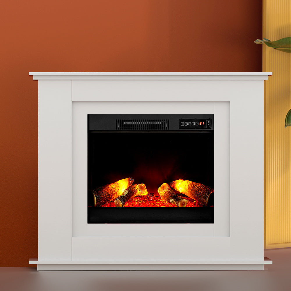 Devanti Electric Fireplace Fire Heater 2000W White
