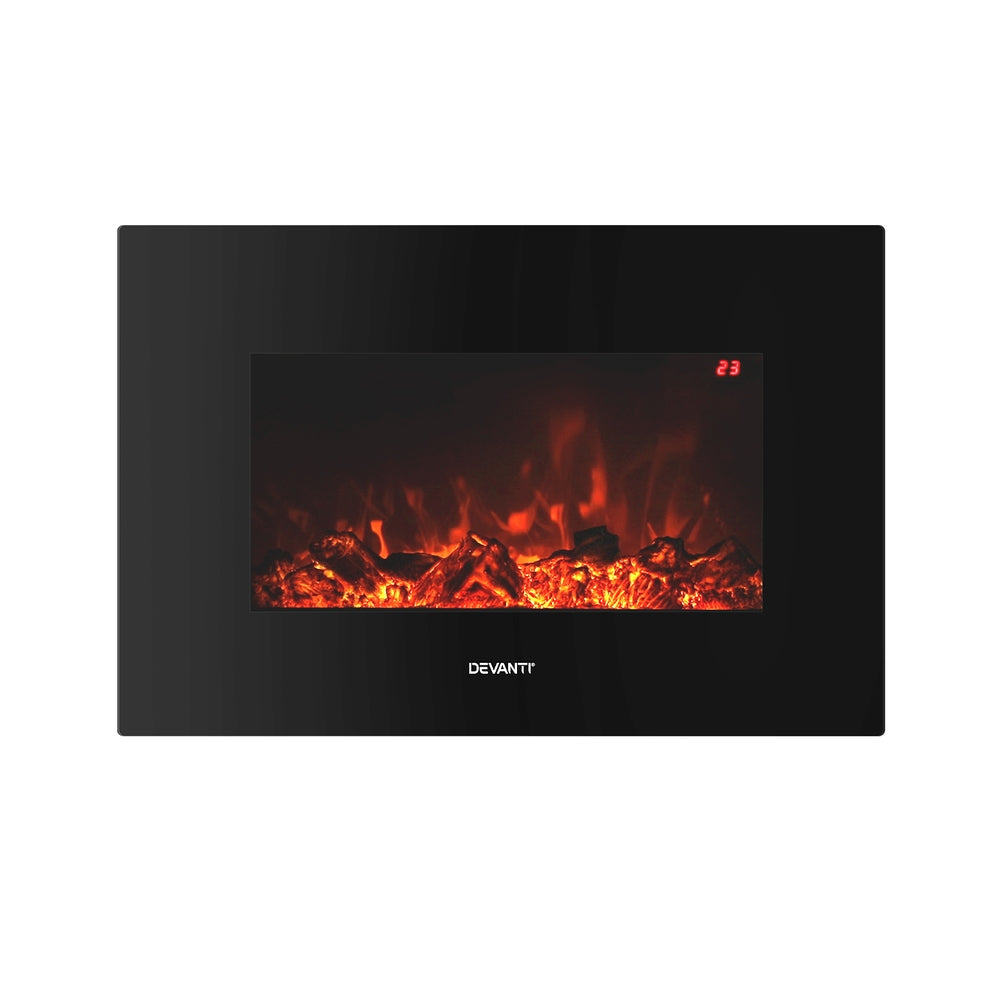 Devanti Electric Fireplace 2000W Black