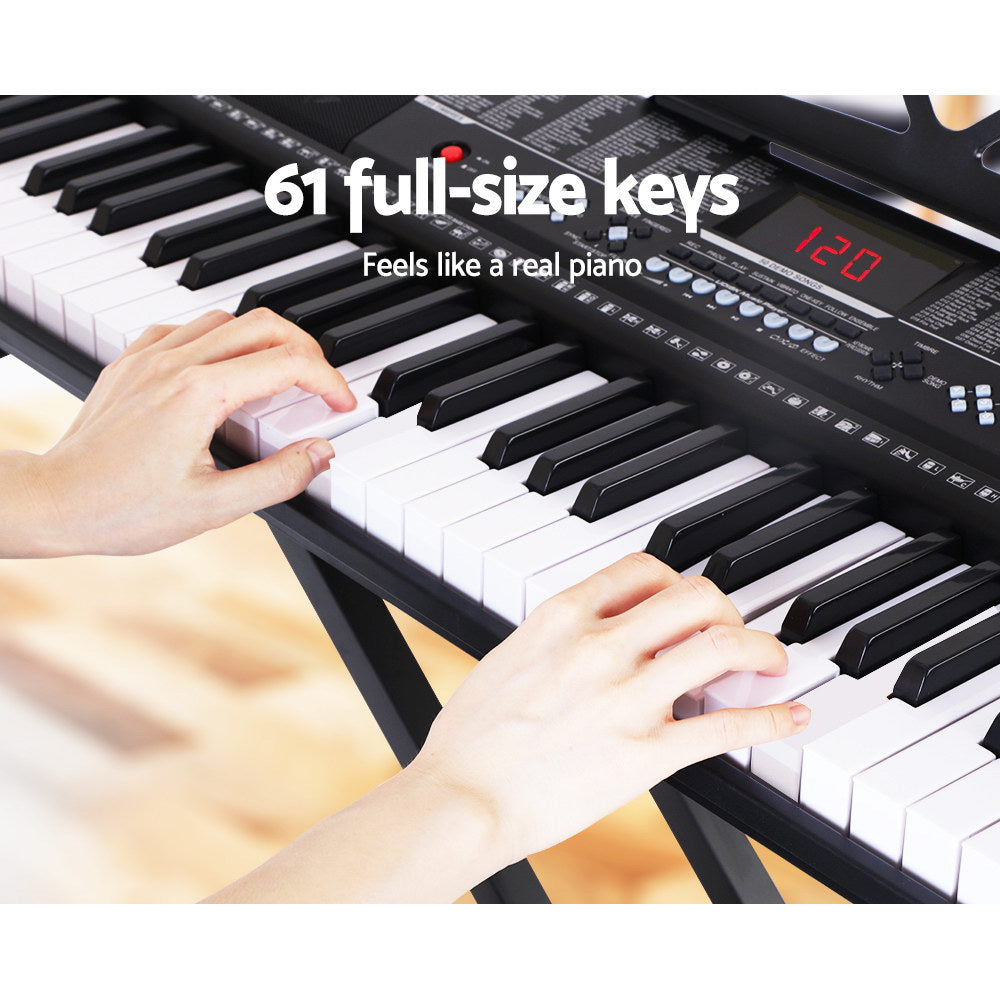 Alpha 61 Keys Electronic Keyboard LED Black