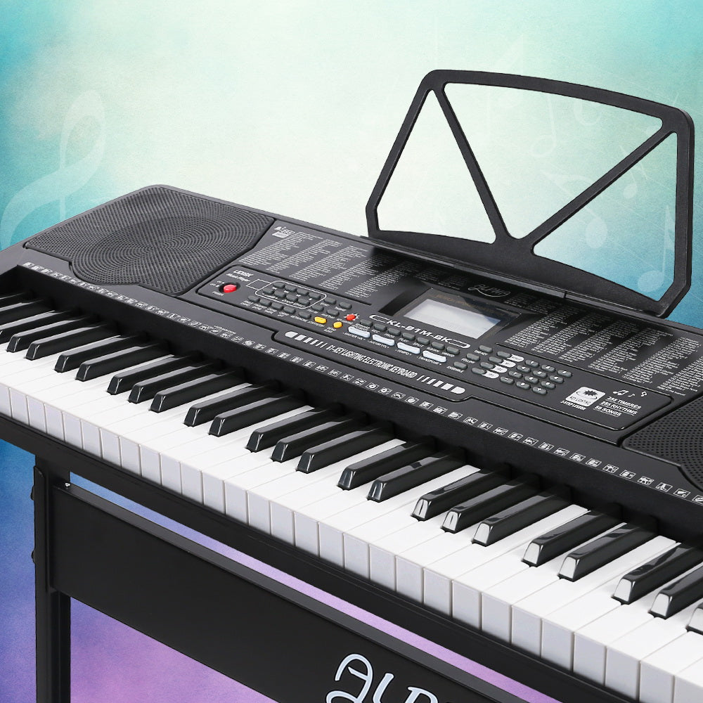 Alpha 61 Key Lighted Electronic Piano Keyboard