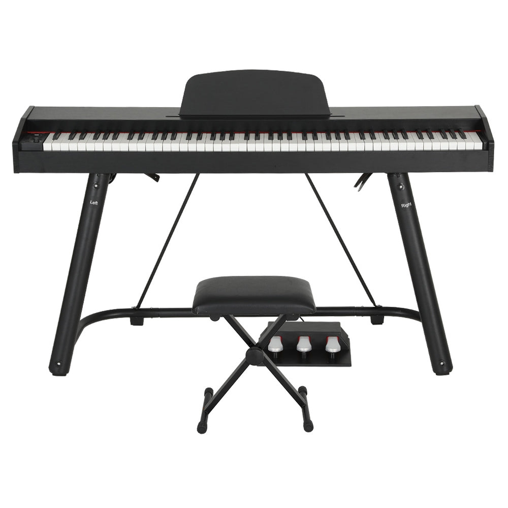 Alpha 88 Keys Electronic Keyboard with Stand Stool Weighted