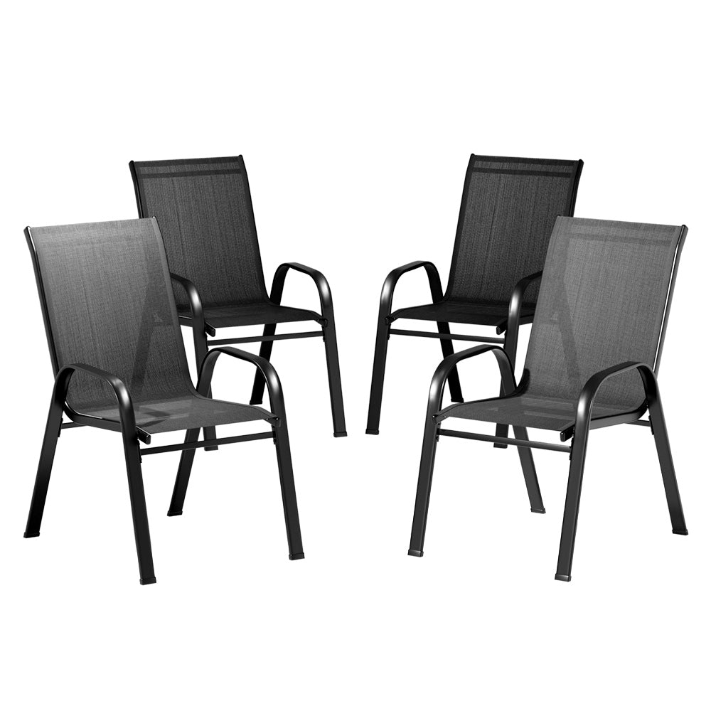 Gardeon 4 Piece Outdoor Stackable Chair