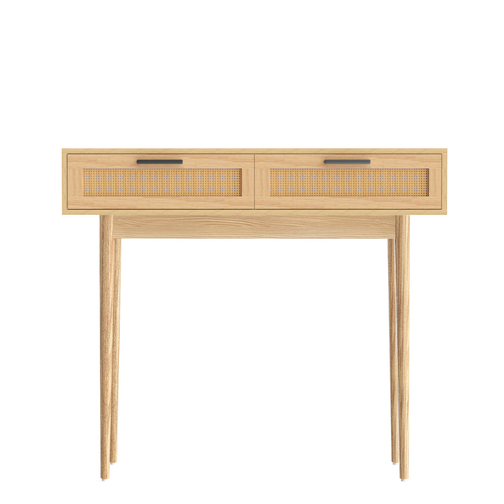 Artiss Rattan Console Table Drawer Storage
