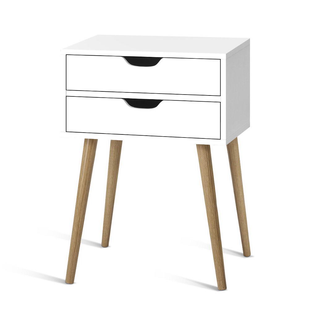 Artiss Bedside Tables Drawers White