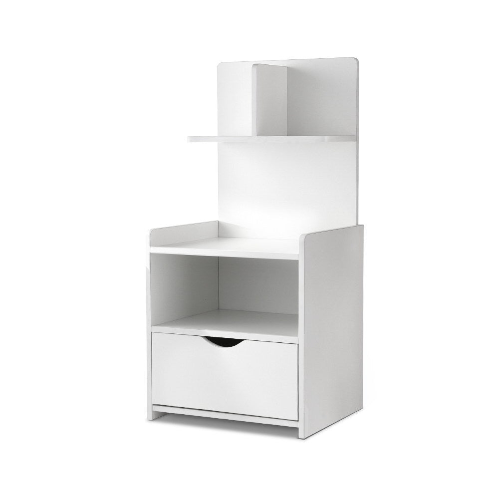 Artiss Bedside Table Storage with Shelve White