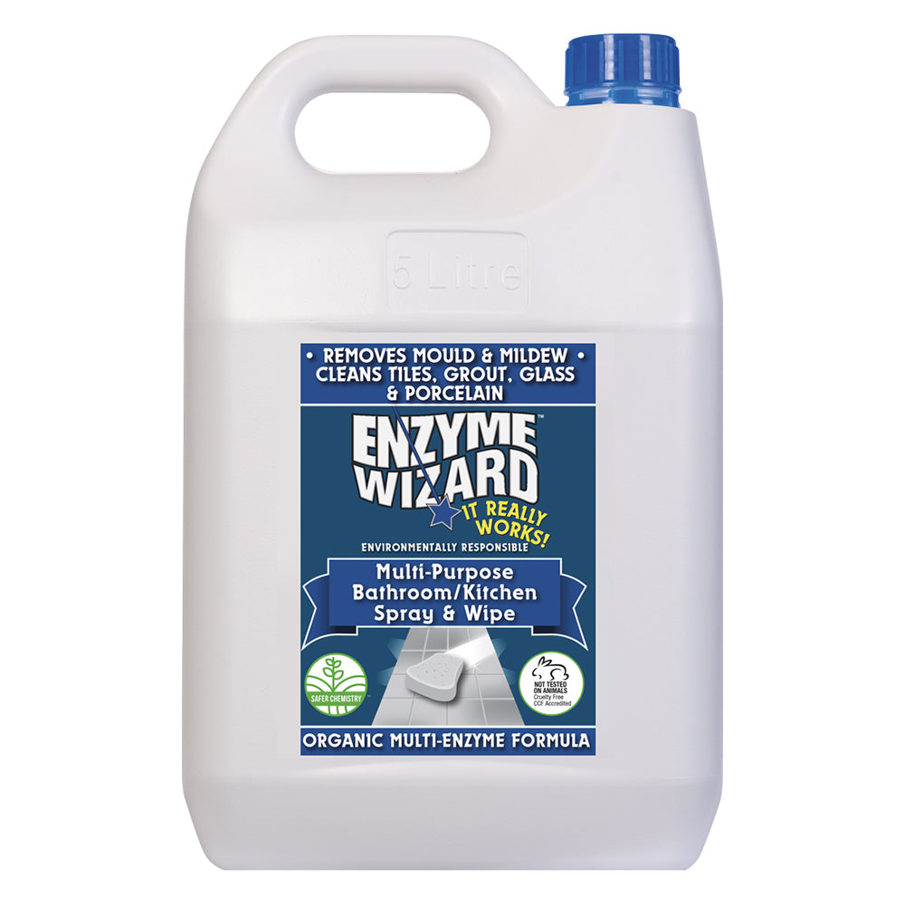 Enzyme Wizard 5L Bathroom/Kitchen Multi-Purpose Spray &amp; Wipe