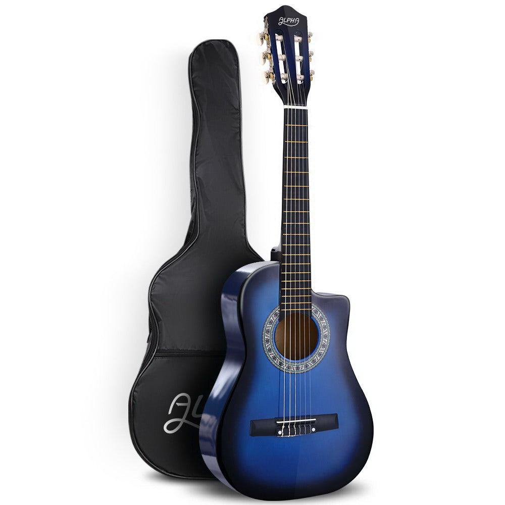 Alpha 34 Inch Kids Acoustic Guitar Blue