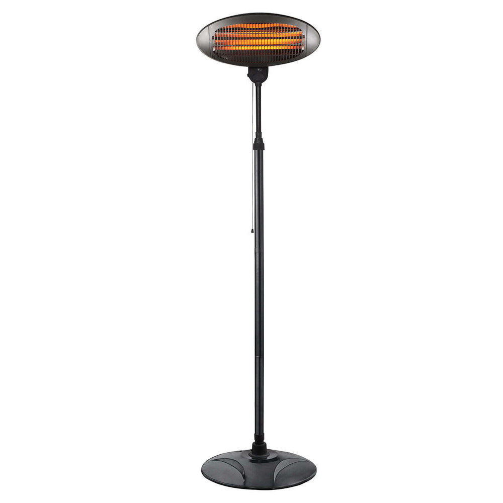 Lenoxx 2000W 2.1m Free Standing Adjustable Portable Outdoor Electric Patio Heater Black