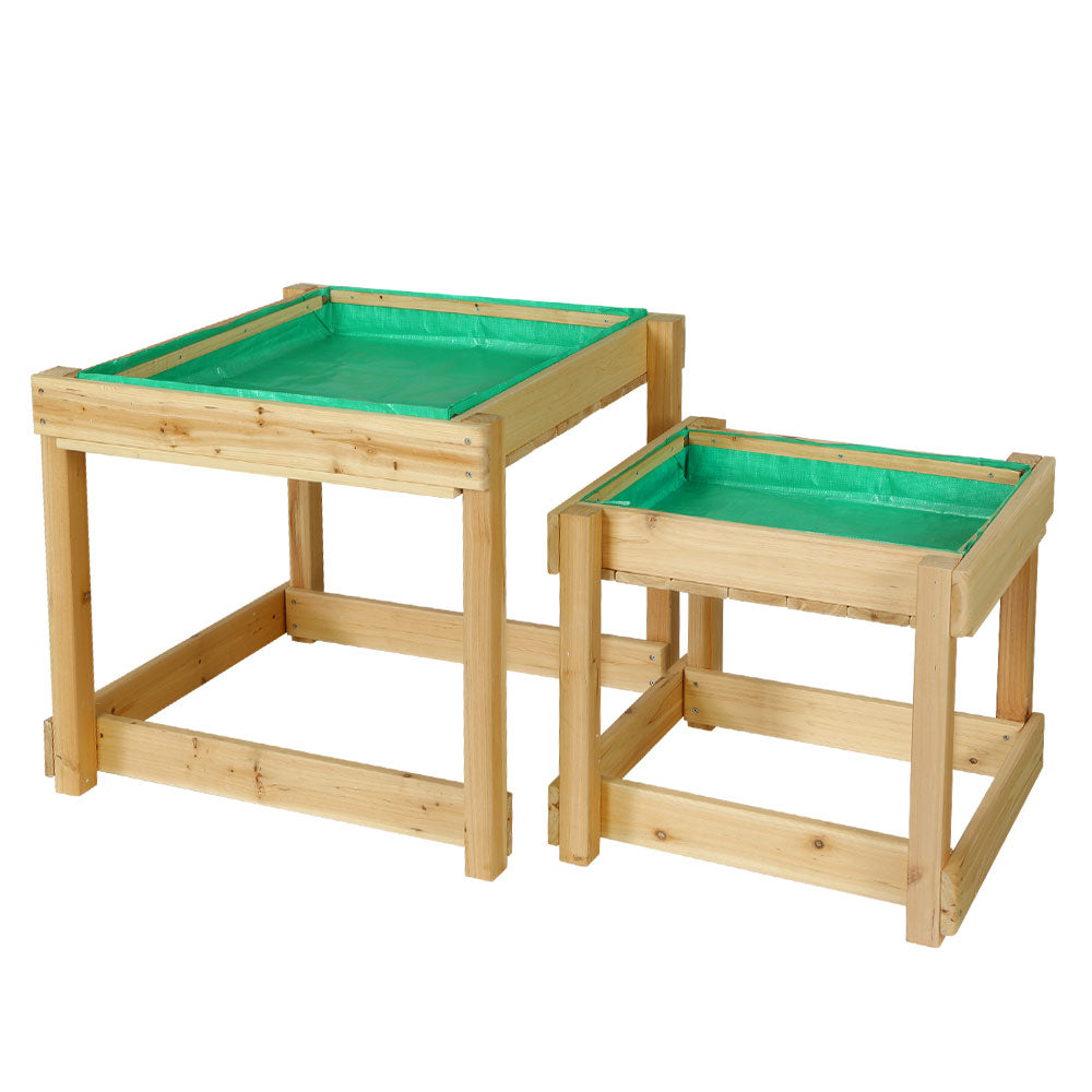 Keezi Kids Sandpit and Water Wooden Table with Cover