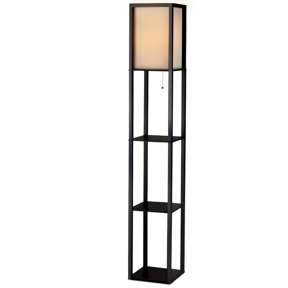 Artiss LED Floor Lamp Storage Shelf Black