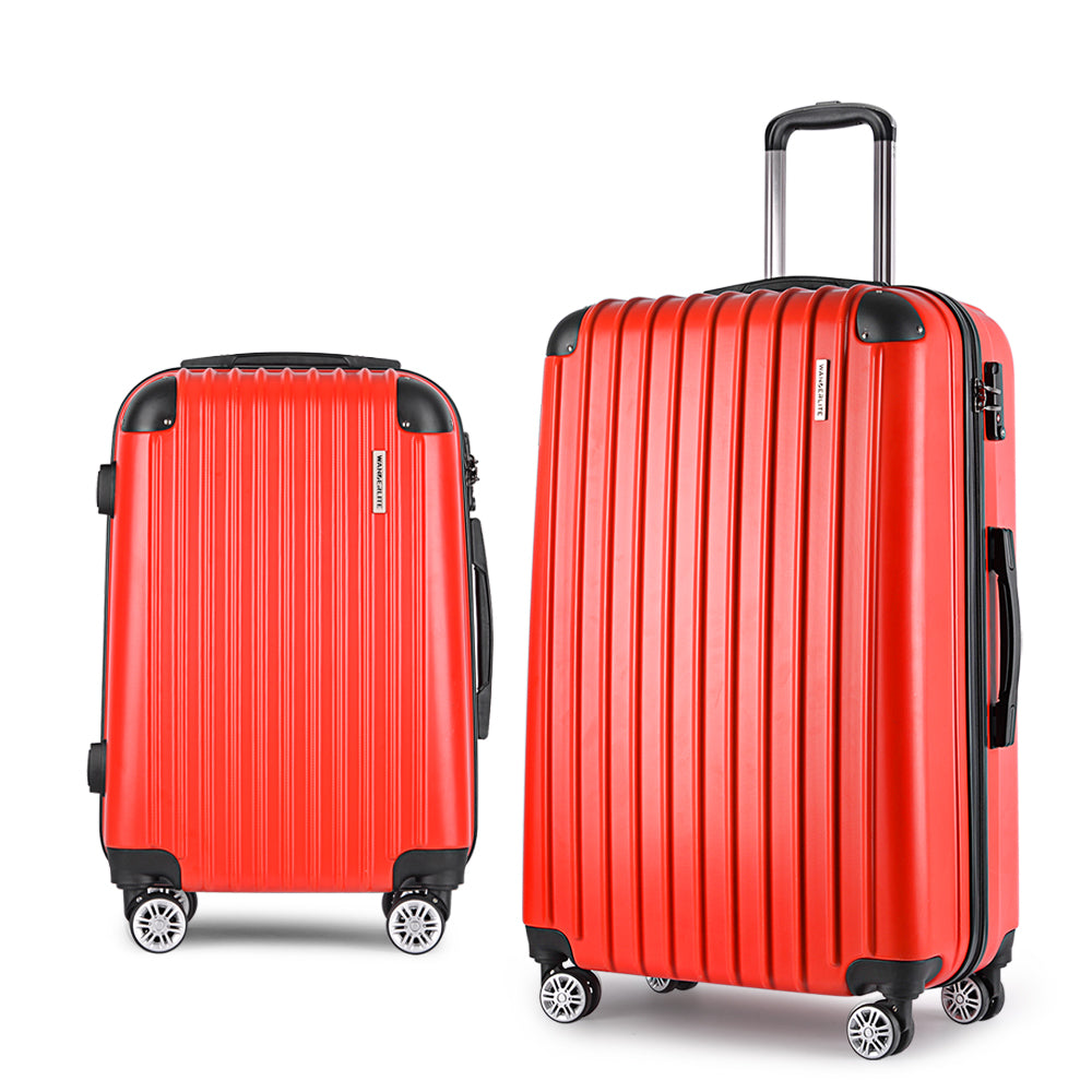Wanderlite 2pc Luggage Set TSA Red