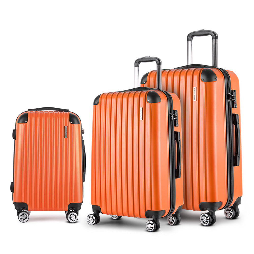 Wanderlite 3pc Luggage Set TSA Orange