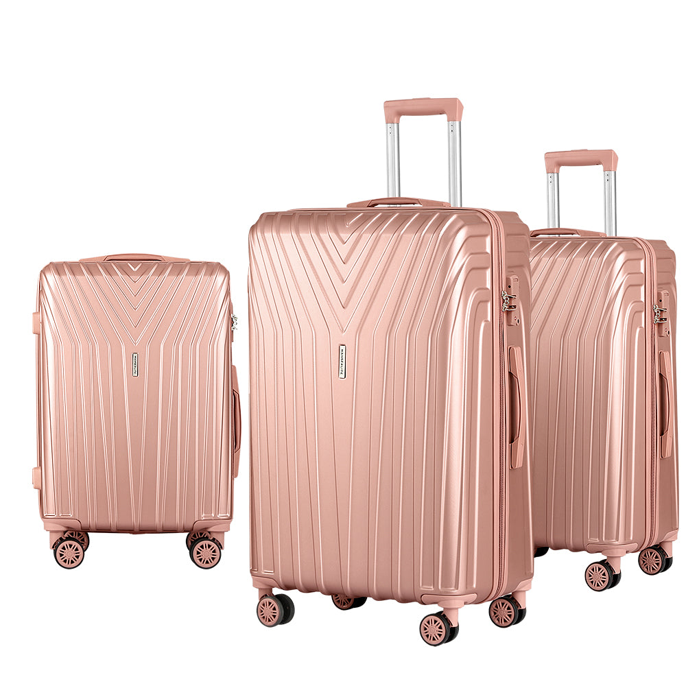 Wanderlite 3pc Luggage Set Pink