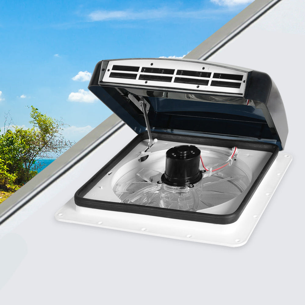 Manan Caravan Roof Vent 12V Hatch Air Exhaust Fan Rain RV Trailer Motorhome