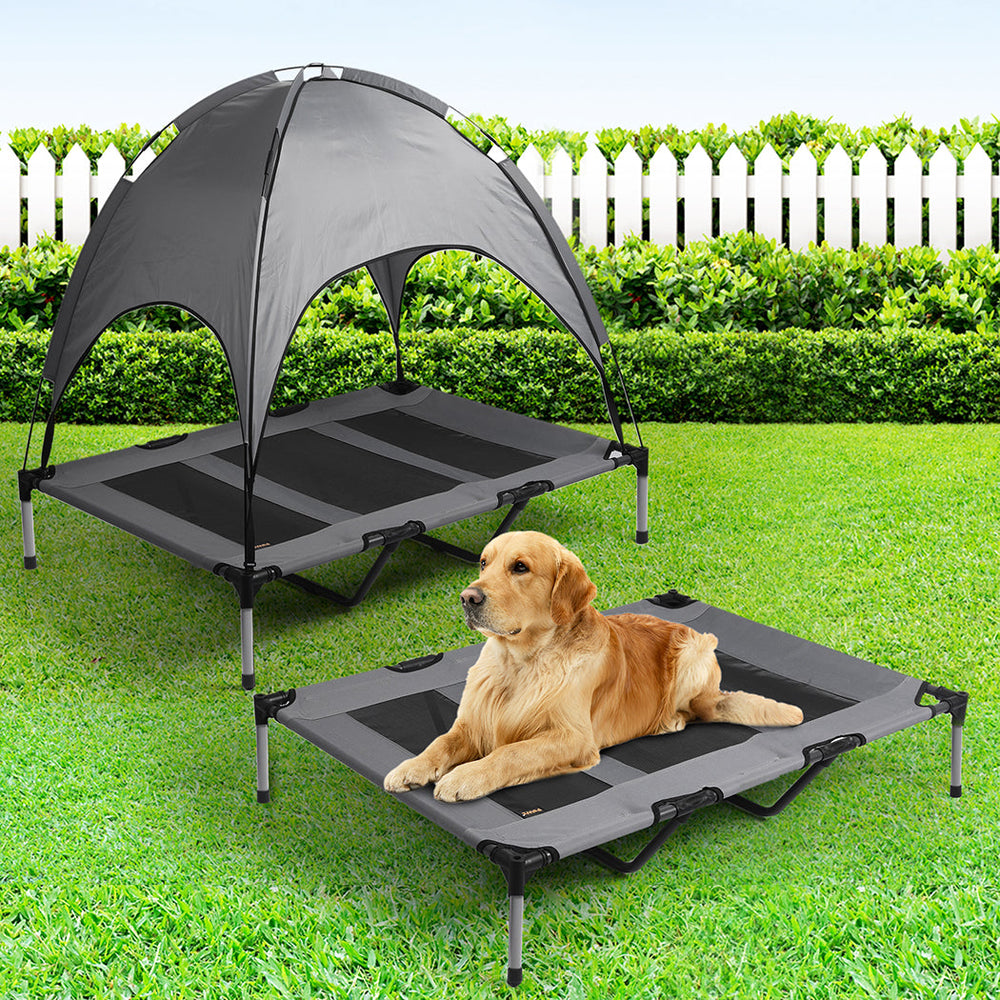 Pawz Pet Trampoline Bed Dog Cat Elevated Hammock With Canopy Raised Heavy XL