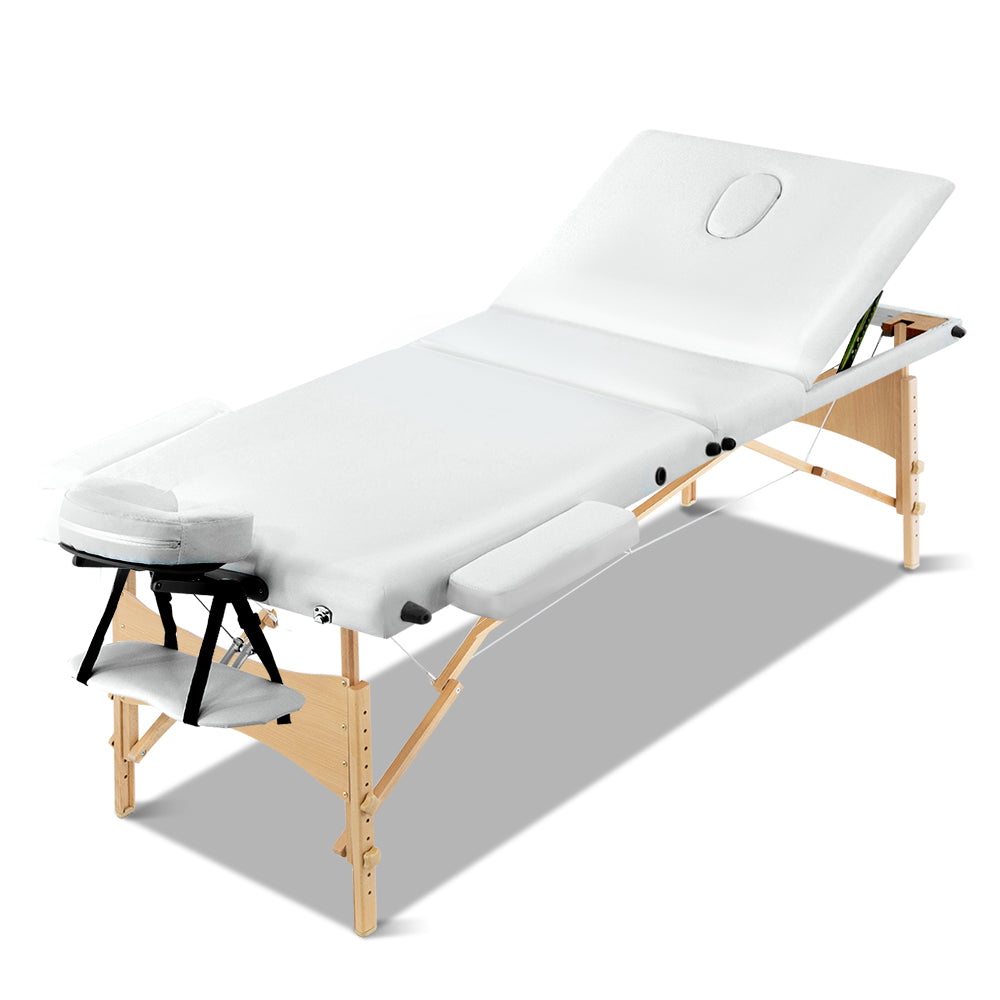 Zenses Portable Wood Massage Table 70CM White