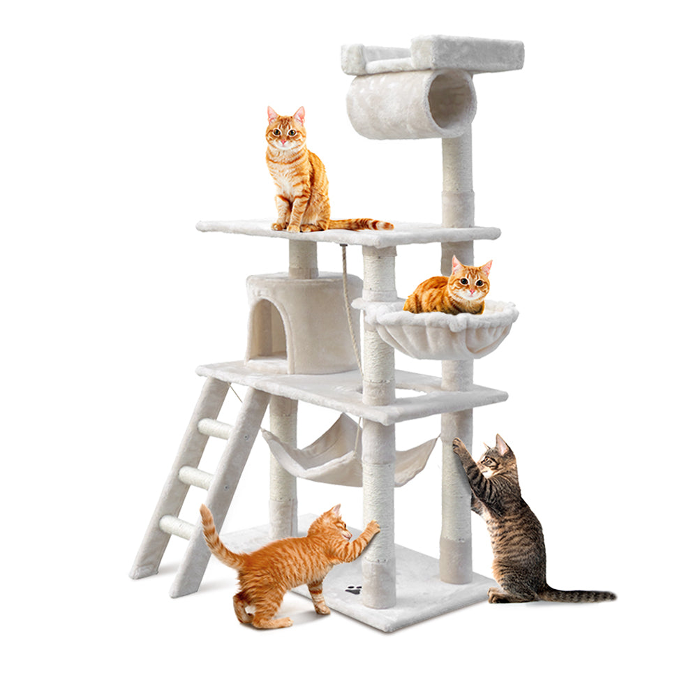 i.Pet Cat Tree Tower Beige 141CM