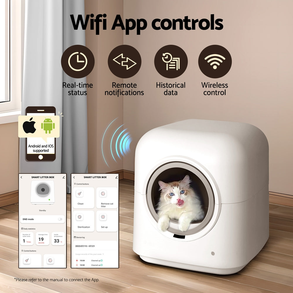 i.Pet Automatic Cat Litter Box Smart Self-Cleaning App Control