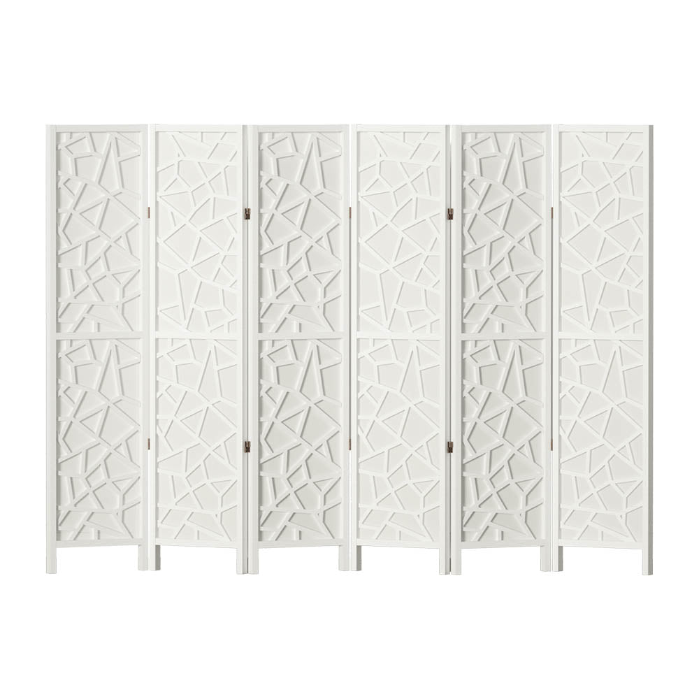 Artiss 6 Panel Clover Room Divider White