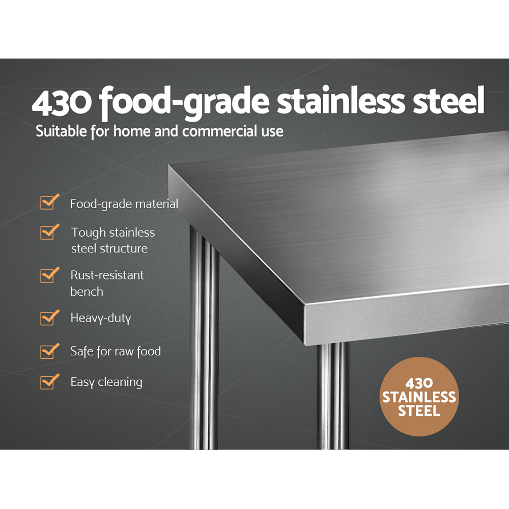 Cefito 430 Stainless Steel Kitchen Benches 182.9cmx76cm