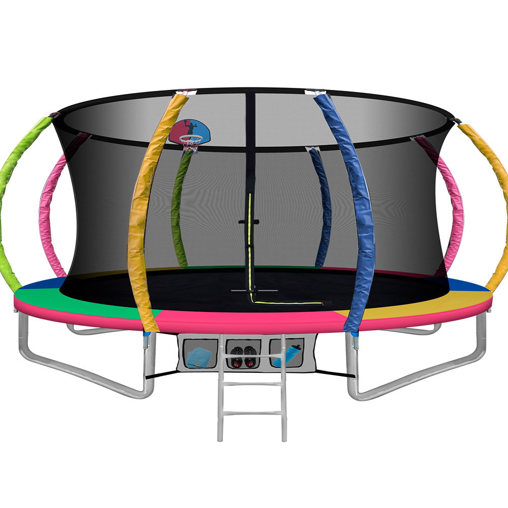 Everfit 14FT Round Trampoline Multi-Coloured
