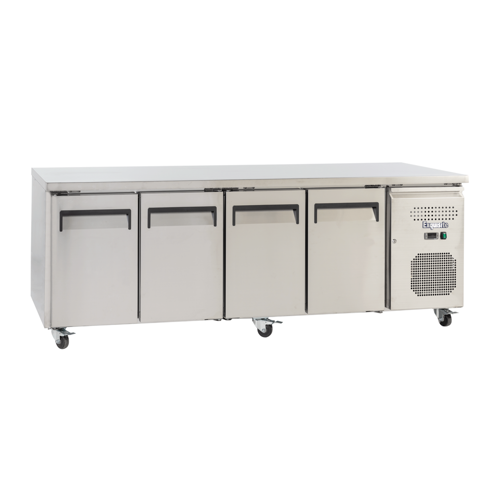 Exquisite SSC550H Four Solid Doors Underbench Storage Commercial Refrigerators Slimline 511 Litre