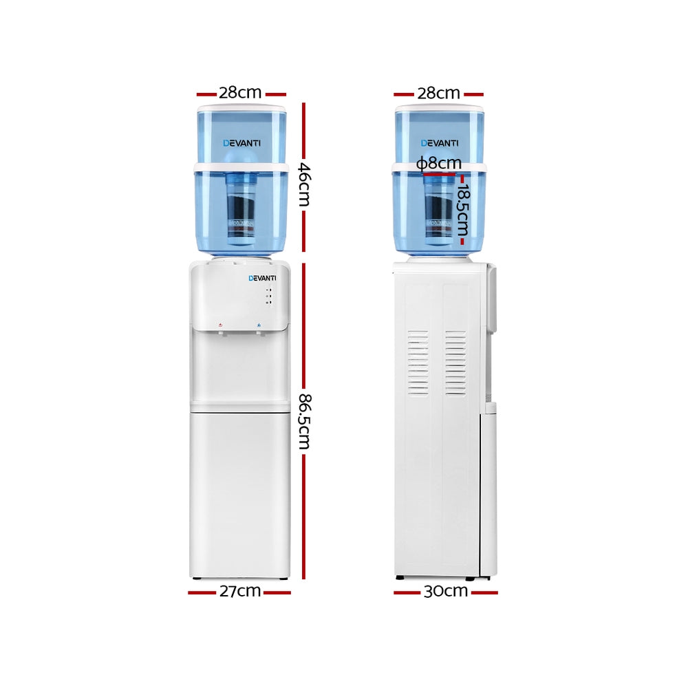 DevantiWater Cooler Dispenser with 22L Bottle White