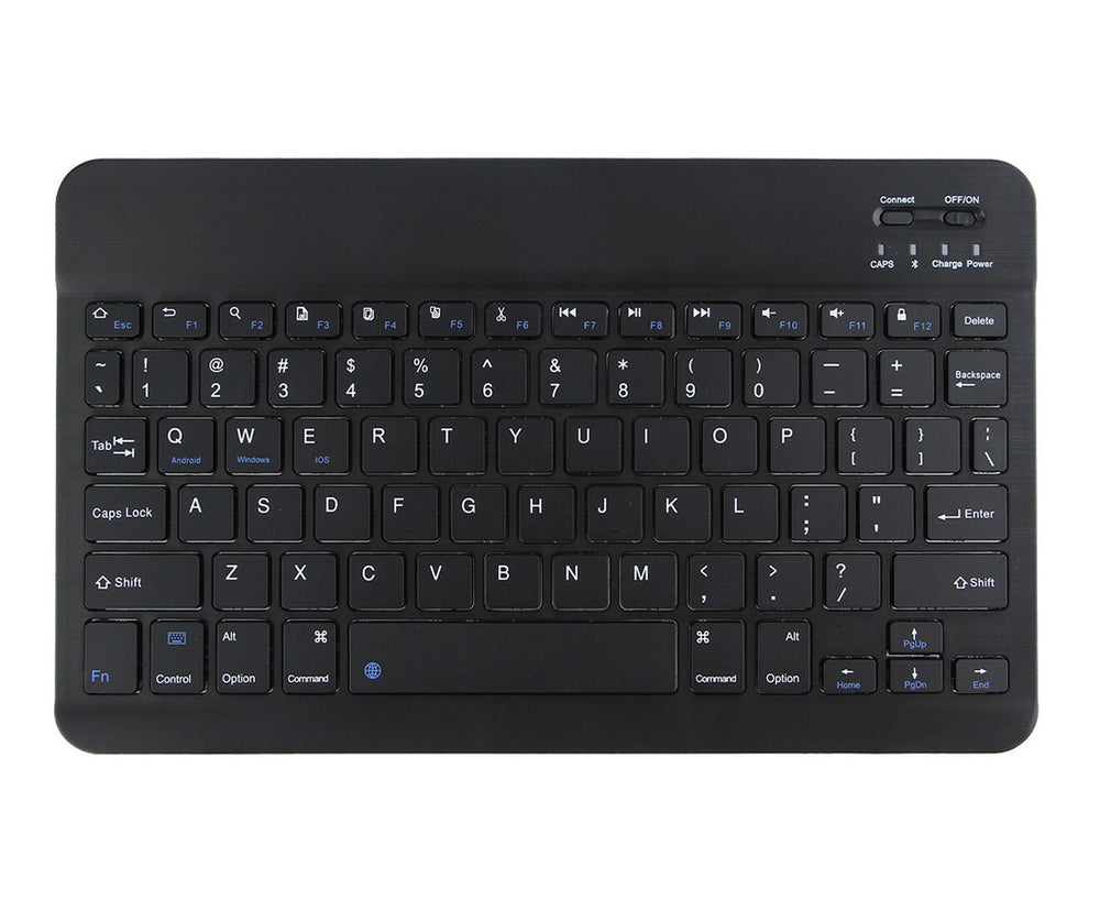 Portable Bluetooth Slim Wireless Keyboard Standalone for Tablets, Smartphones, PCs, Black