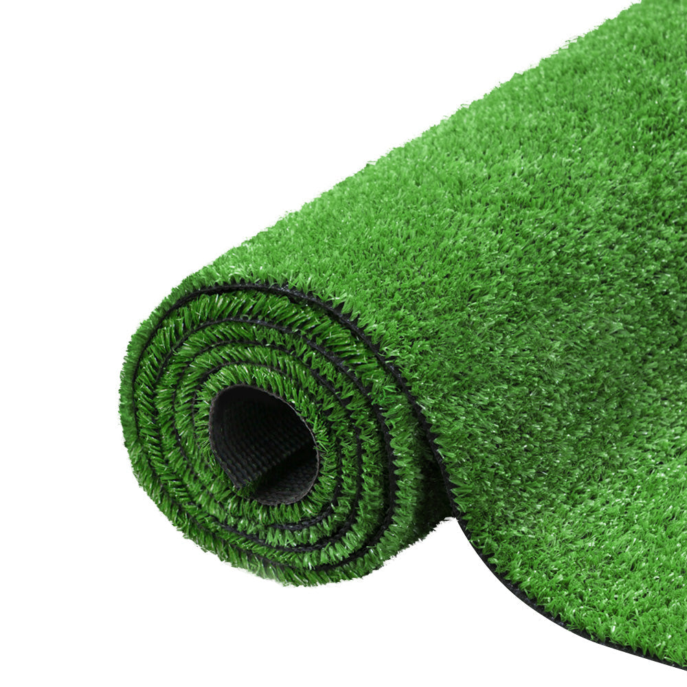 MOBI OUTDOOR Artificial Grass Synthetic Fake Turf 2M x 5M Plastic Olive Lawn 10mm