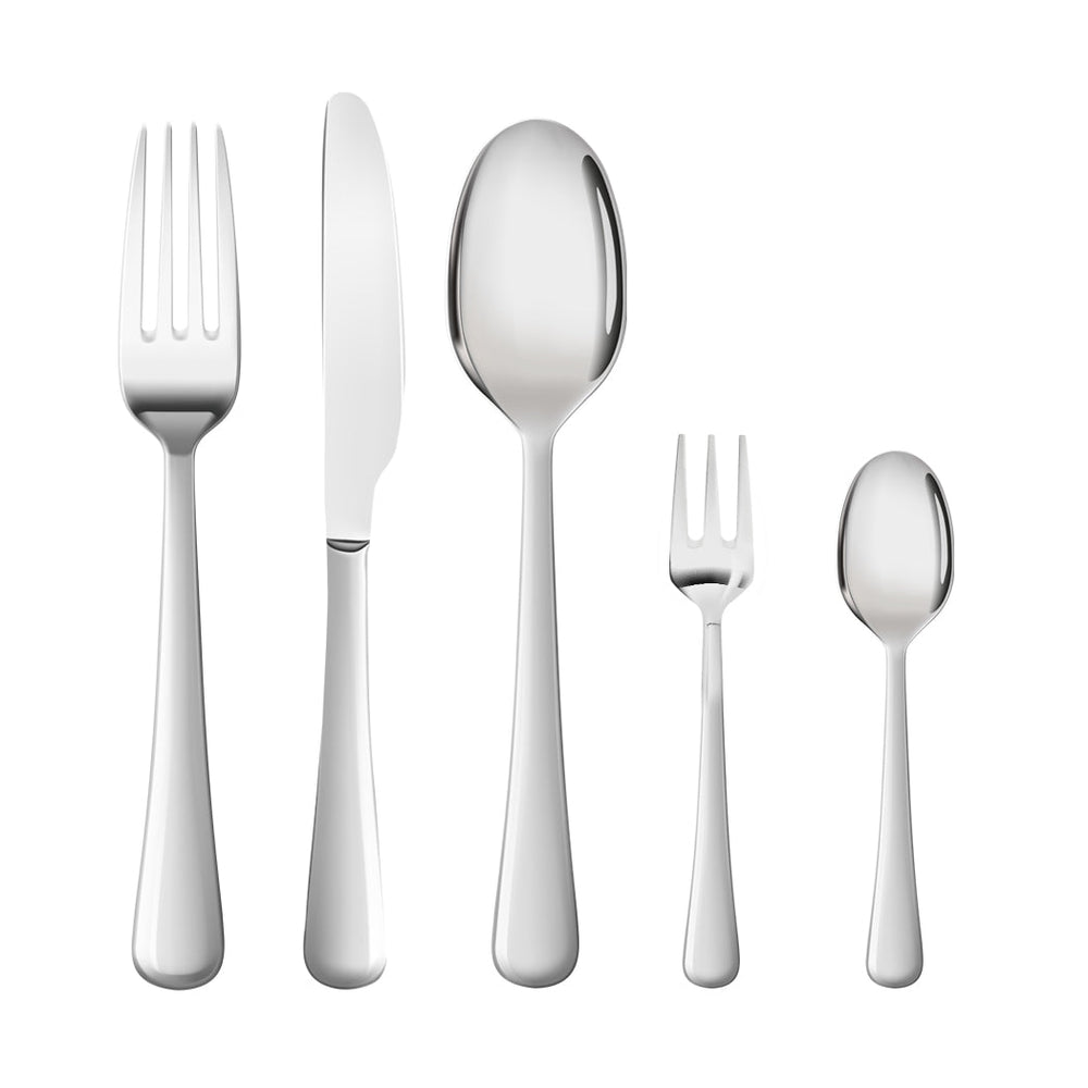 Traderight Group  Tableware Cutlery Set Stainless Steel Knife Fork Spoon Kitchen Child Silver 60PC