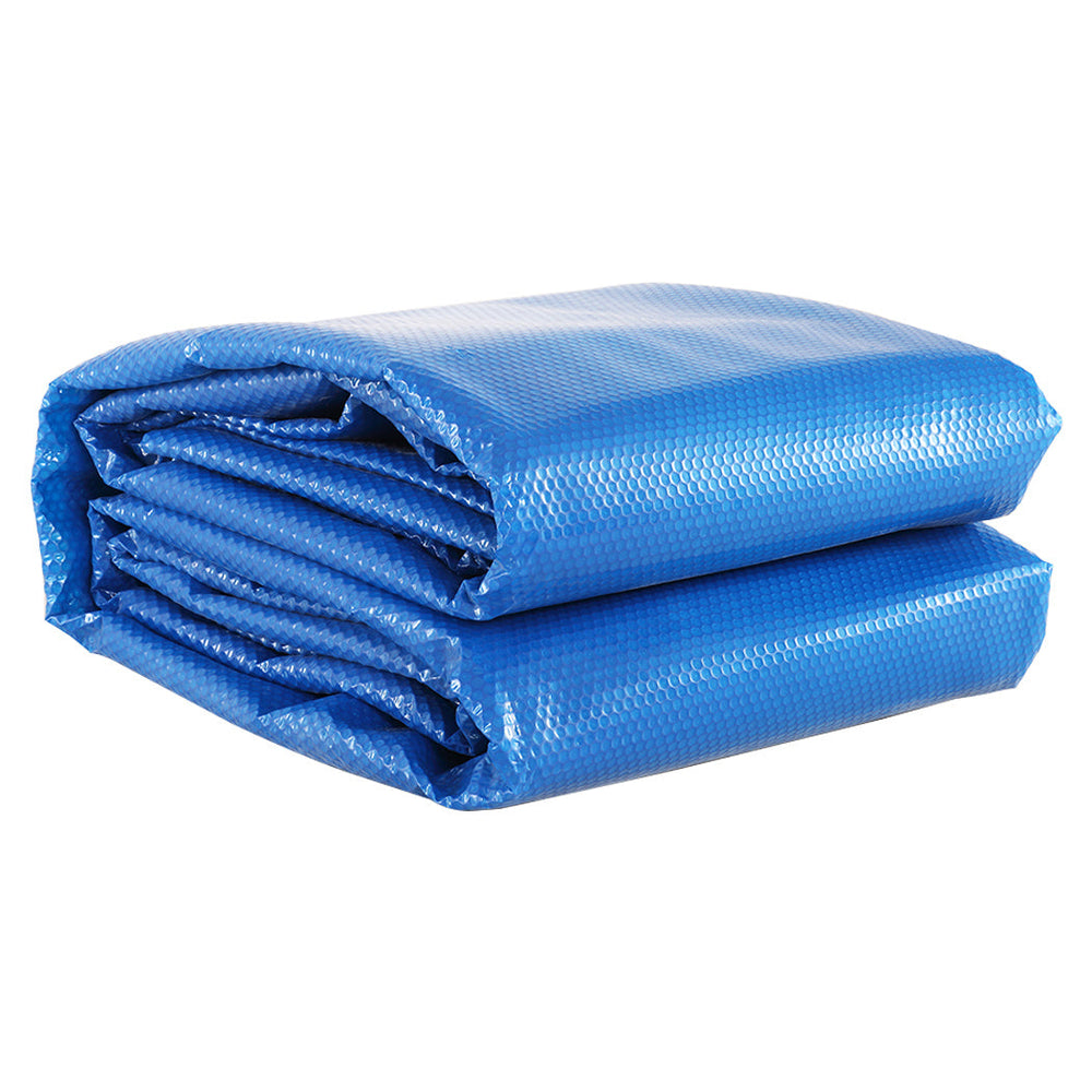 Traderight Group  Solar Swimming Pool Cover 500 Micron Outdoor Bubble Blanket Heater Blue 9.5 X 5M