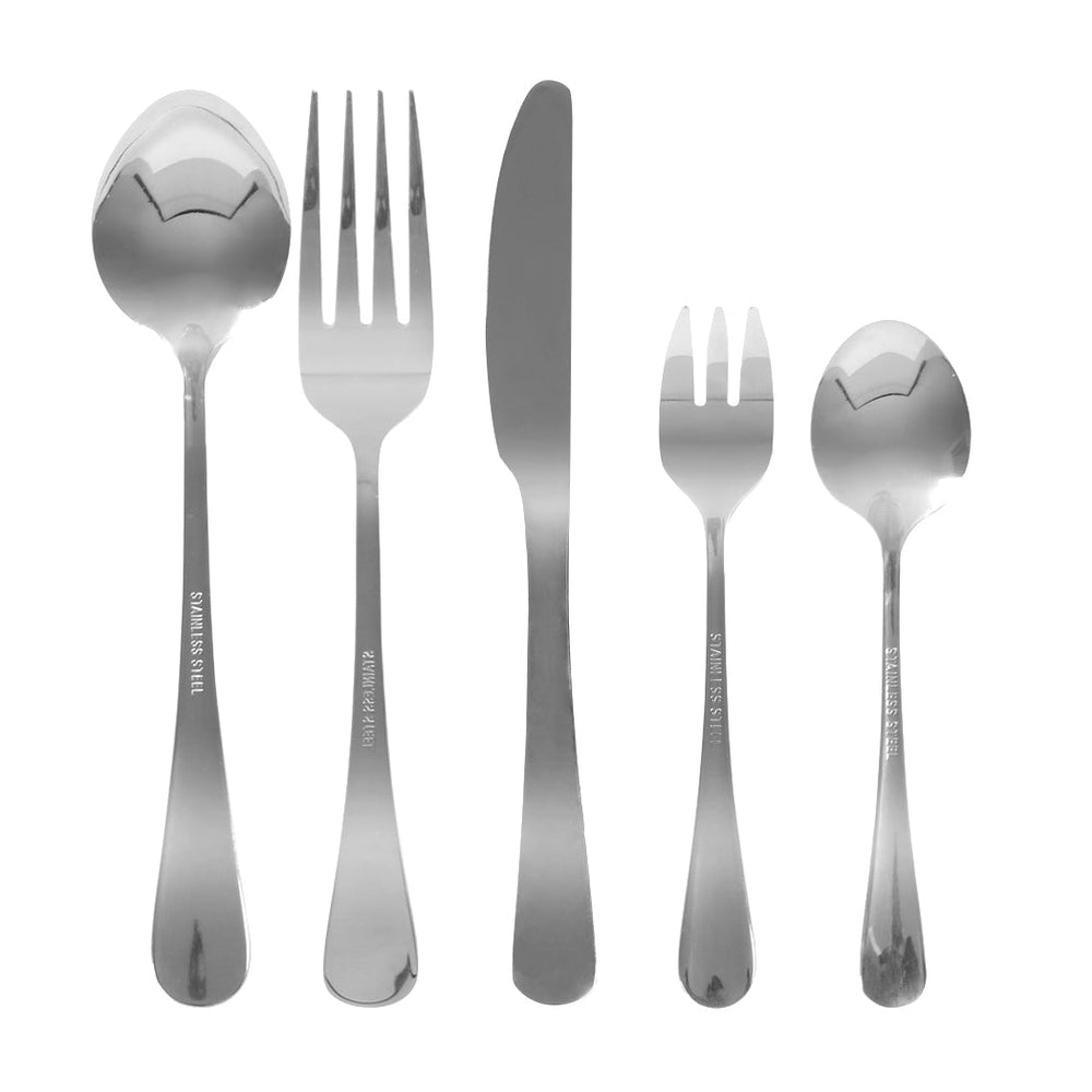 Toque Cutlery Set Stainless Steel 30PCS Silver Knife Fork Spoon Kids Tableware
