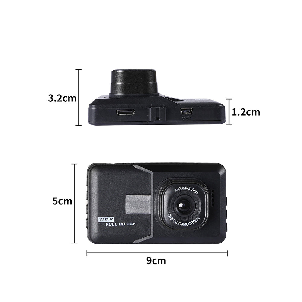 Manan Car Dash Camera Cam 1080P FHD 3&quot;LCD Video DVR Recorder Camera 11 Languages