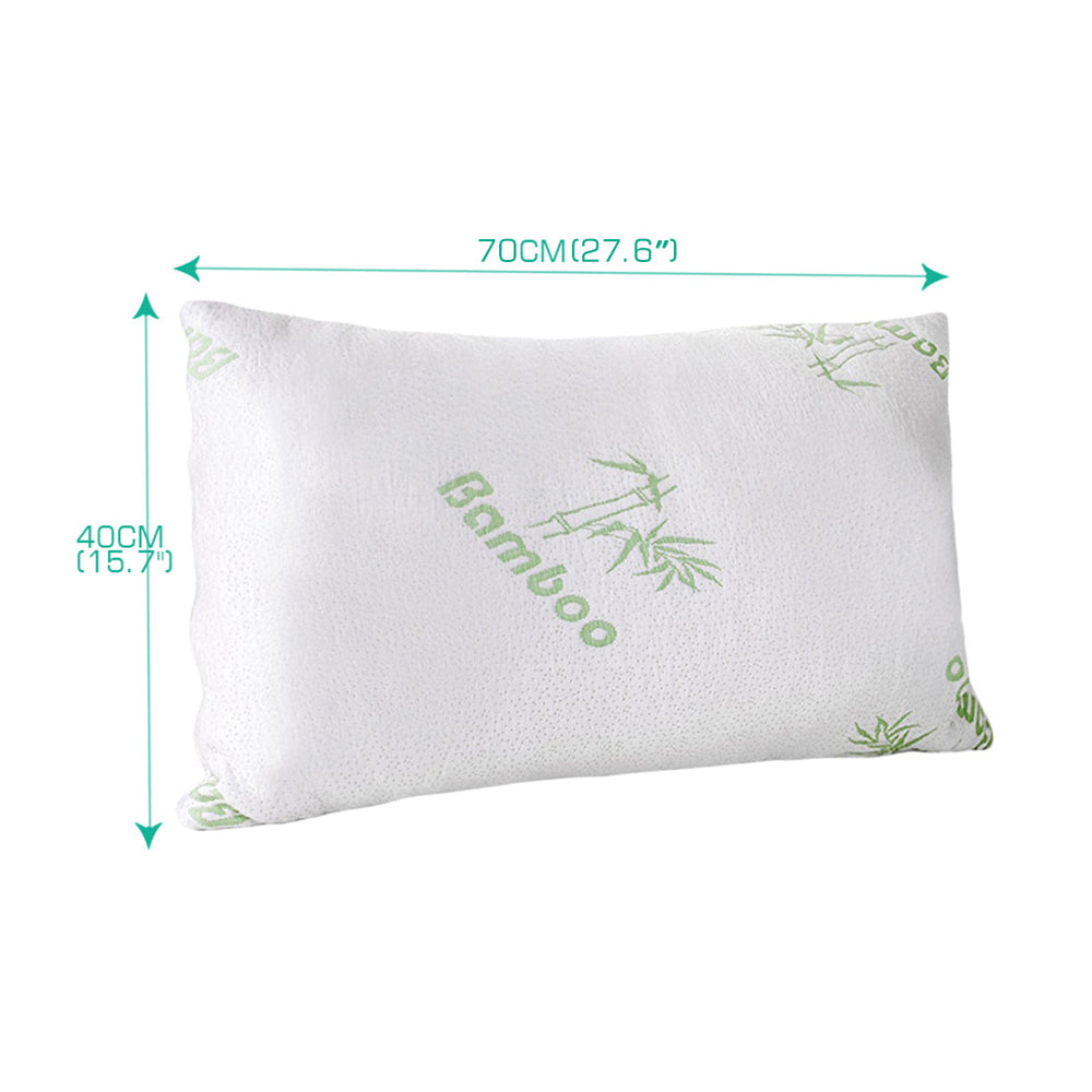Dreamz 2x Memory Foam Pillow Bamboo Pillow Cushion Hypoallergenic Cover 70x40cm