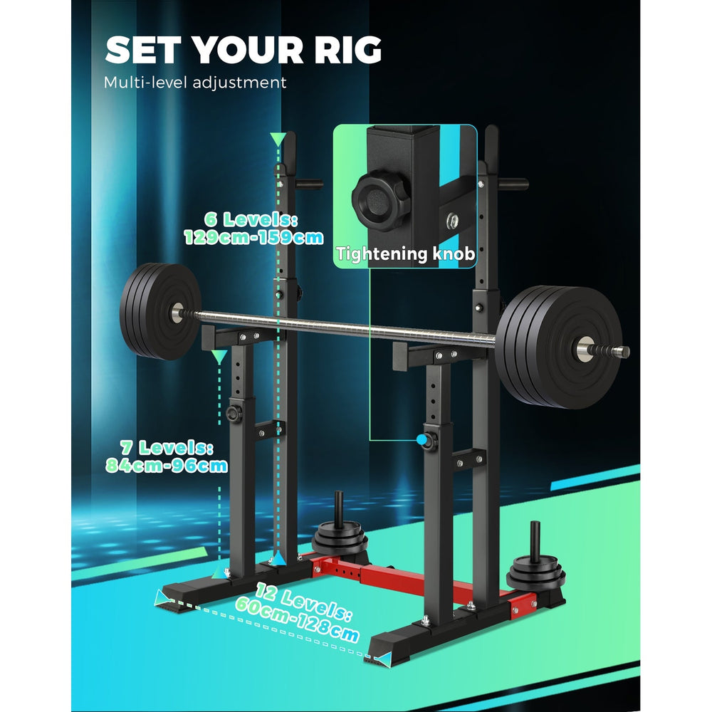 Finex Adjustable Squat Rack Weight Bench Press Barbell Bar Stand Weight Lifting