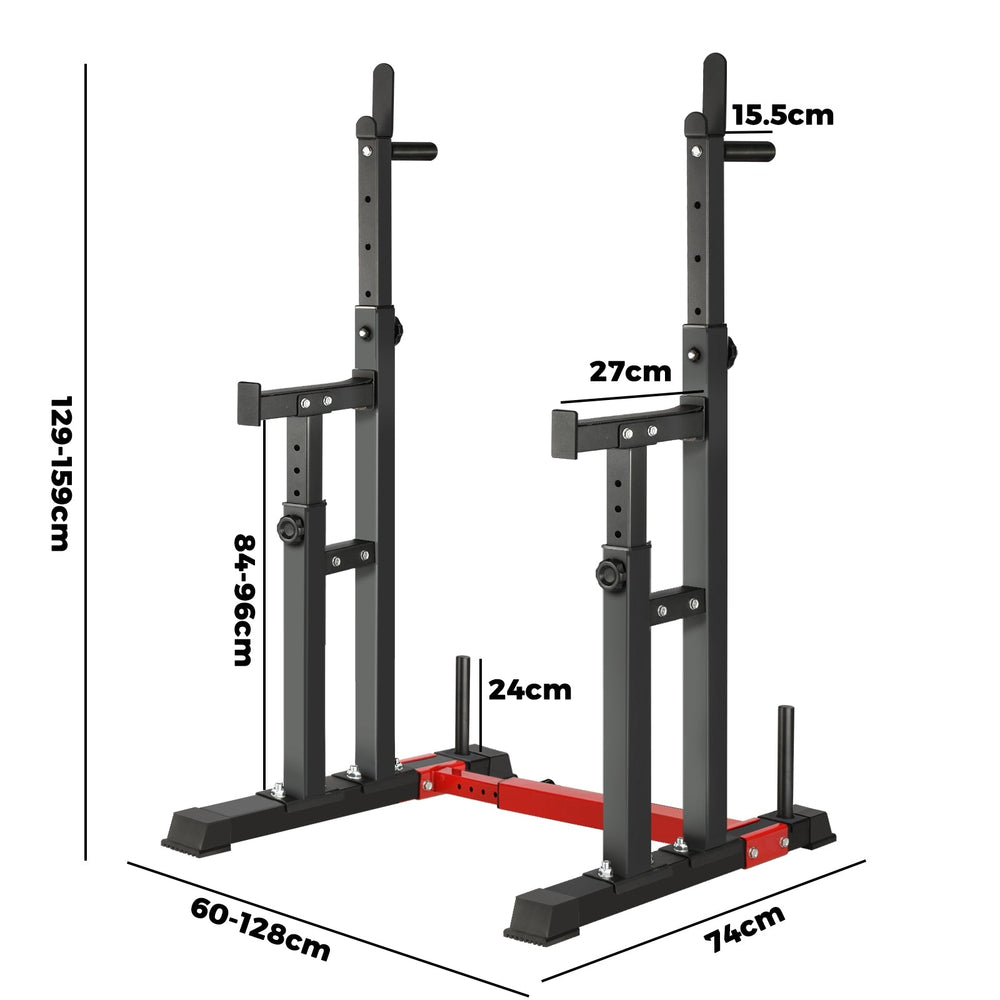 Finex Adjustable Squat Rack Weight Bench Press Barbell Bar Stand Weight Lifting